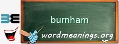 WordMeaning blackboard for burnham